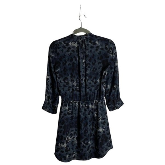 Aritzia x Babaton Women's Blue Animal Print Mini Silk Dress - Picture 10 of 10